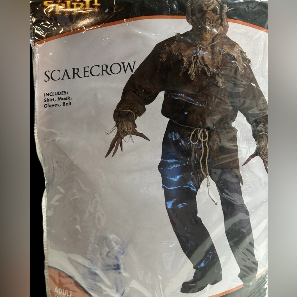 Spirit Halloween,Scary Scarecrow costume PLUS Makeup Kit w/Black/Brn Face Paint - Picture 3 of 5